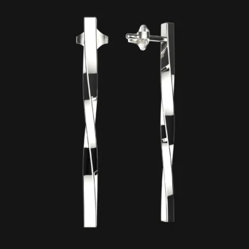Aretes Barra Entorchada